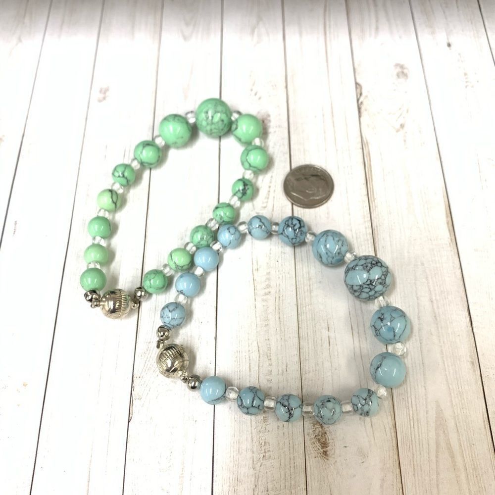Blue Green Stone Magnetic Bracelets